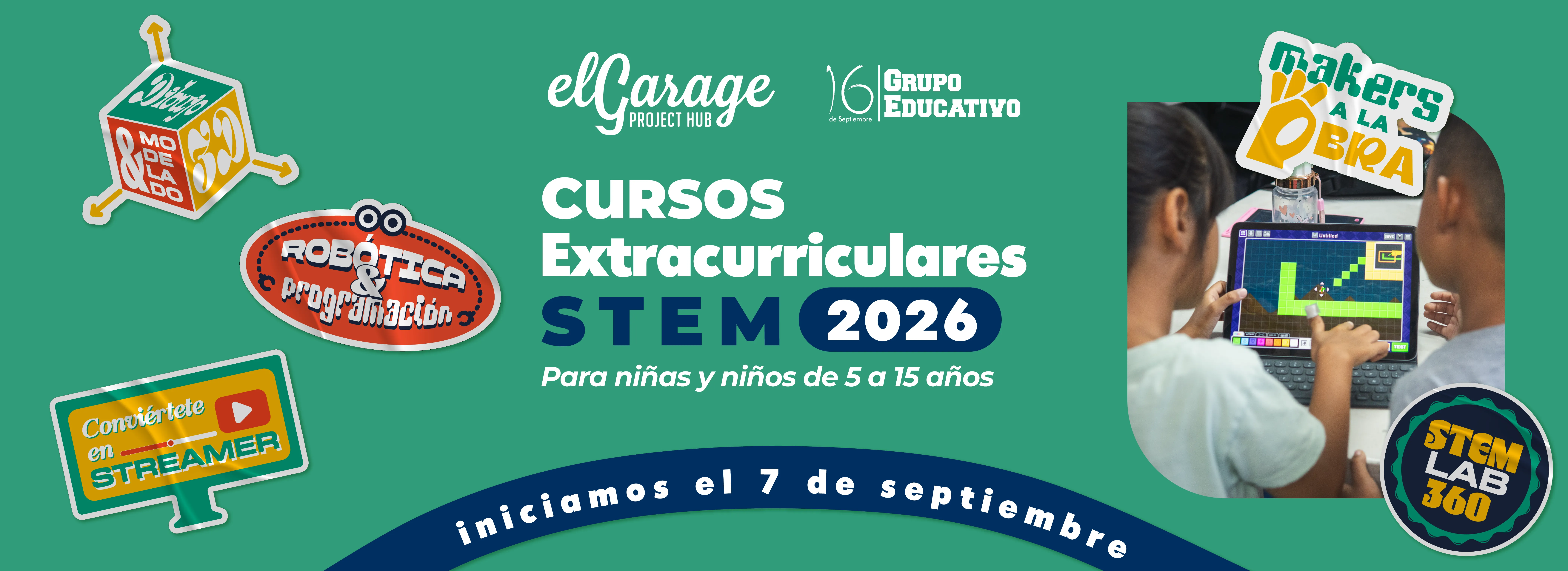 El Garage Project Hub - Cursos Extracurriculares STEM 2026
